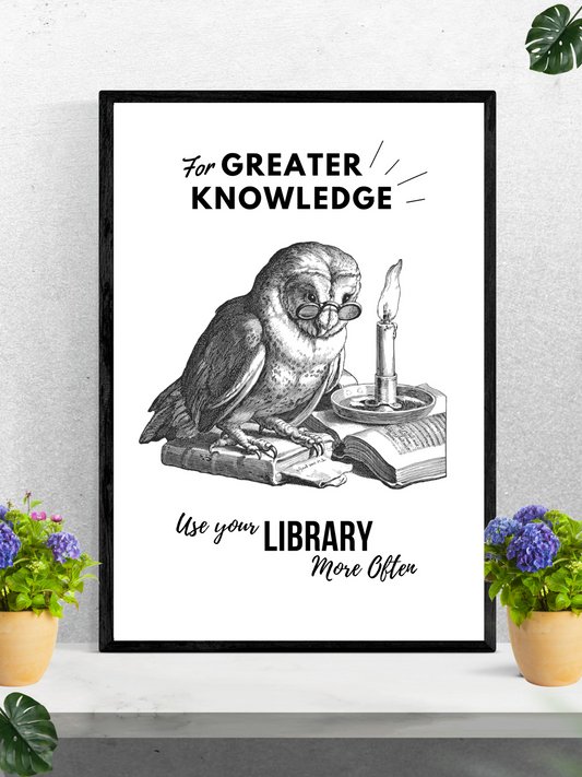 Wall Art Poster Owl - 18" x 24" Unframed Poster